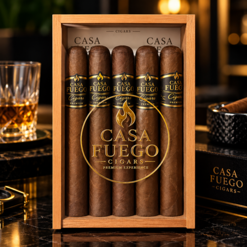 CASA FUEGO CIGARS – Premium 5 Cigar Box 🔥